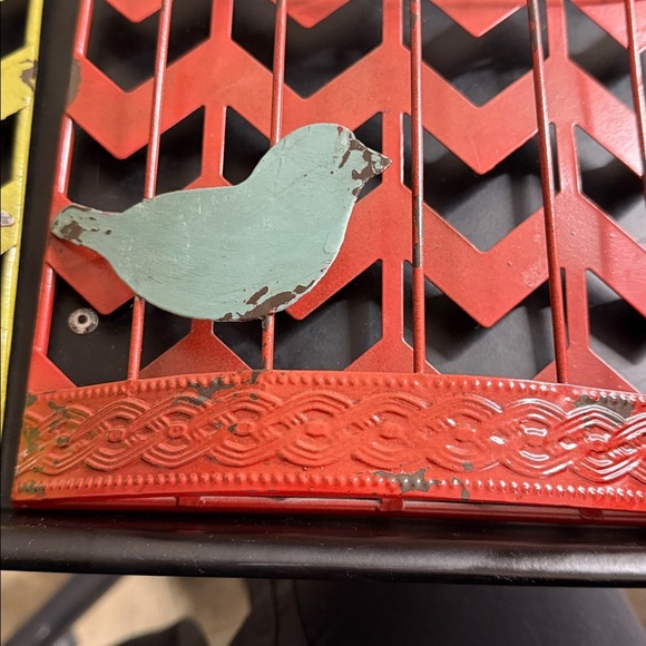 Colorful metal Birdcage Wall Decor Set - Picture 6 of 8